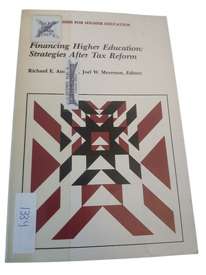 Financing Higher Education Anderson Meyerson 1987 Paperback Jossey-Bass