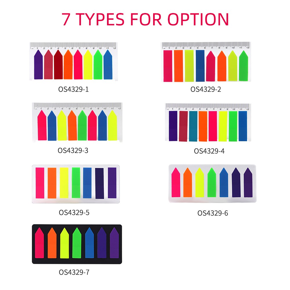 Creative Shaped Page Marker Colorful Index Tabs Fluorescent Sticky No WHTR