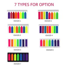 Creative Shaped Page Marker Colorful Index Tabs Fluorescent Sticky No WHTR