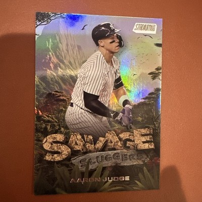 2025 Topps Stadium Club Aaron Judge Savage Sluggers Insert Refractor Yankees