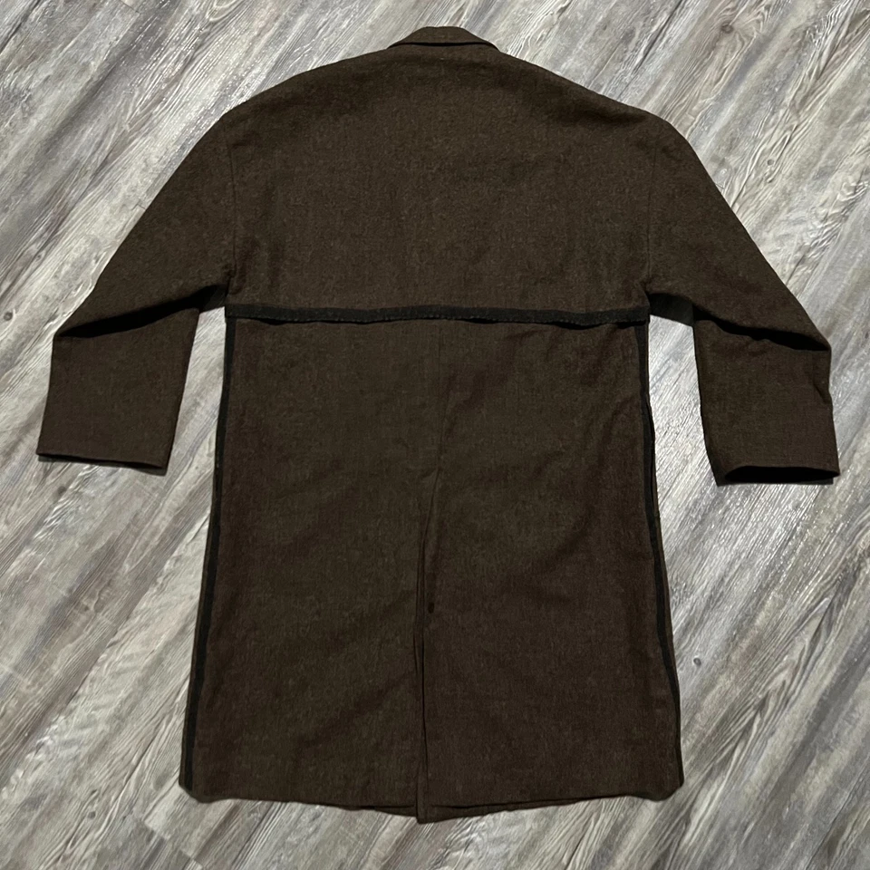 Vintage Frankonia Jagd Weyrer Austrian Wool Loden Coat Brown Lodenmantel 42 - Bild 2 von 4