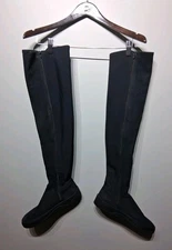 Arche Charcoal Nubuck Elastic Over The Knee Boots Size FR 38 US 7