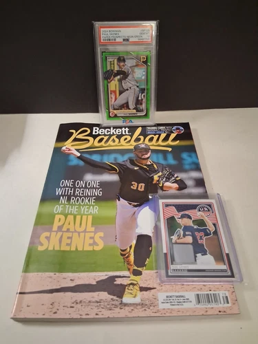 Paul Skenes 2024 Bowman Paper Prospects Neon Green ( 202/399 ) PSA 10 & Beckett