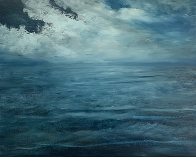 NEW Large Oil by Gina Vann Clouds Over The Ocean