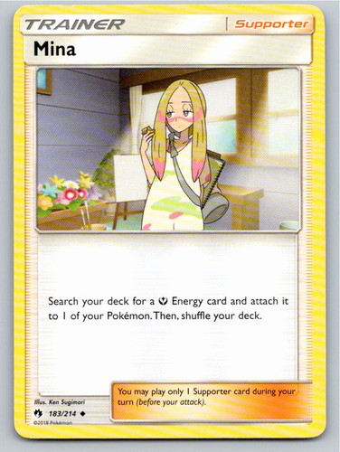 2018 POKEMON MINA LOST THUNDER 183/214 UNCOMMON NM A49388 FREE S&H