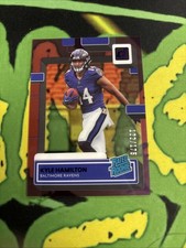 2022 Panini Clearly Donruss Rated Rookie Kyle Hamilton Purple RC /175 Ravens SP