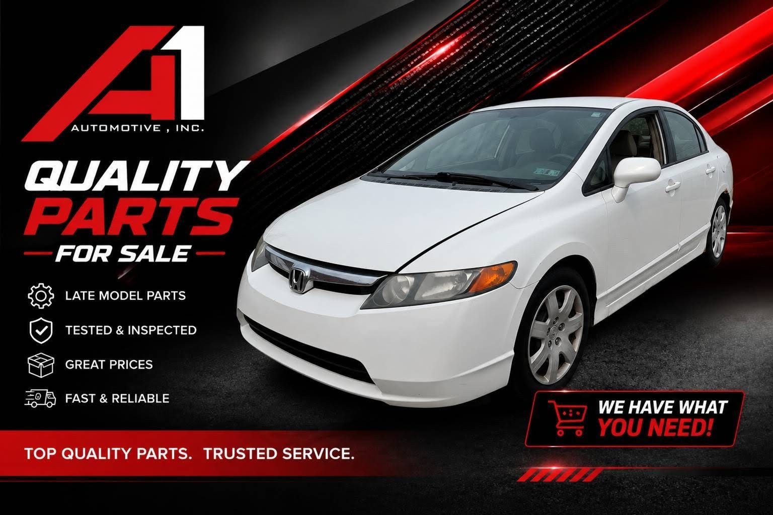 2006-2011 HONDA CIVIC 1.8L Engine / Motor 6th Digit Vin 1 **124K Miles**