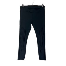 Fabletics Leggings Womens Large 31x27 Black Activewear Mesh Panel Yoga Pants