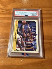 1986 Fleer Sticker Alex English Autograph Card PSA 10 Auto PSA/DNA Certified HOF
