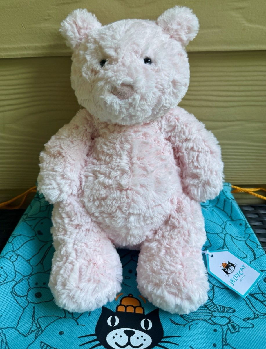  Leola bear large pink くま ぬいぐるみ Jellycat Leola Bear Medium Pink Plush + Bag Authentic NWT Ships