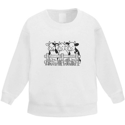Kinder Sweatshirt / Pullover / Pulli ''Kühe am Zaun'' (KW063887)