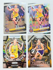 Kelsey Plum 2025 Panini Prizm WNBA Fearless Kaleidoscopic White Seismic Lot (4)