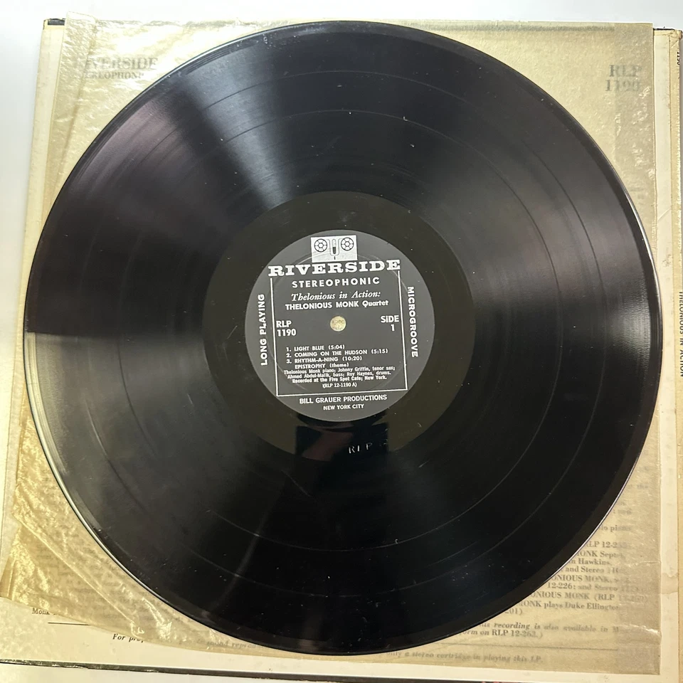 In Action Record Vinyl Thelonious Monk Riverside RLP 1190 Stereo - Image 4 of 4
