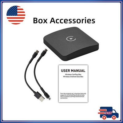 New Wireless Carplay Box Carplay Converter Box Android Auto Adapter Black