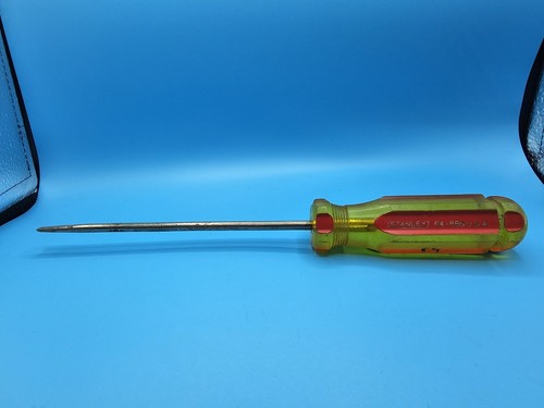 Vintage Stanley 64-886 Flat Screwdriver - BENT TIP, INSCRIBED "CAPT" - Afbeelding 1 van 5