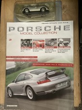 RARE DeAgostini 1:43 Porsche Collection 356 No1 Roadster Silver + Magazine/stand
