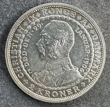 2 Kroner 1906 Dänemark Christian IX / Frederick VIII 15 g .800 KM#803 K210226CF