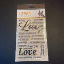 Sentiments of Love-  Simon Says Stamp! "So Much Love!" 4 x 6 Clear Stamp Set