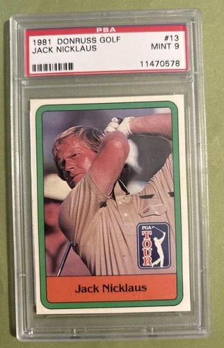 JACK NICKLAUS Rookie RC PSA 9 Mint 1981 Donruss Golf #13