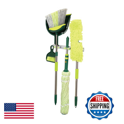 Pine-Sol 7-Piece Broom & Mop Cleaning Set - Angled Broom, Dustpan, Twist & Micro