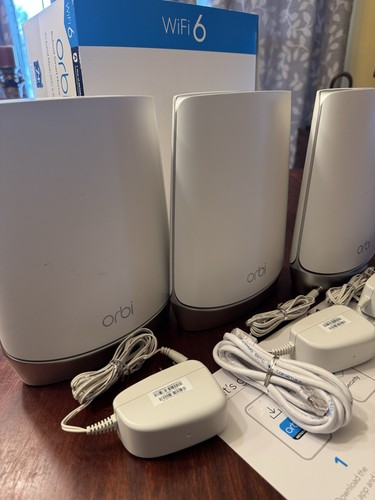 NETGEAR Orbi RBR/RBS 750 AX4200 Tri-Band Mesh WiFi 6 System, White, 3-Pack - Afbeelding 4 van 8