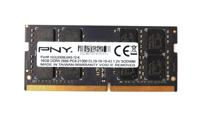 16GB PNY 16GU2X08LIII43-12-K DDR4 2666 PC4-21300 Laptop Memory