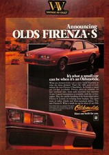 1982 Oldsmobile Firenza S Vintage Print Ad - Announcing Olds Firenza S