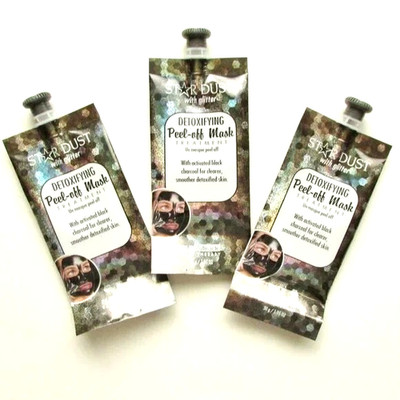 BIO MIRACLE Star Dust w/ Glitter Charcoal Detoxifying Peel Off Mask LOT of 3