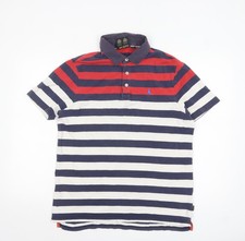 Musto Men's Multicoloured Striped Cotton Polo Shirt L