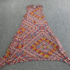 Maeve Dress Womens Small Multicolor Geometric Tank Maxi Boho Swing Trapeze