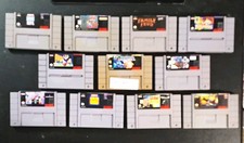 SNES Super Nintendo Bulk Lot of 11 Game Cartridges . DAMAGED LABELS  LOT SNES C