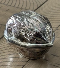 Vintage F.B. Rogers Silver Plated Walnut Container Trinket Jewelry Box