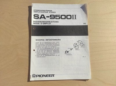 Pioneer SA-9500 II Bedienungsanleitung Mode d'emploi  Gebrauchsspuren