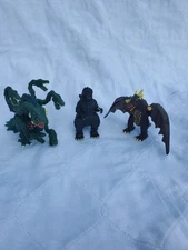 Lot Of 3 1994 1995 TOHO Trendmasters Godzilla 4” Action Figures Boillante Rodan