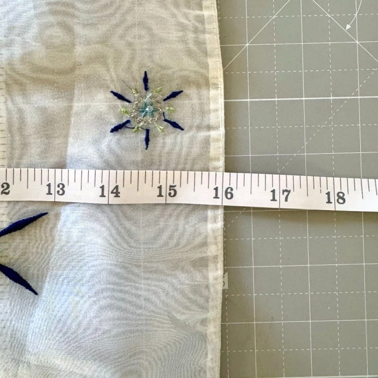 Target Winter Solstice Holiday Sheer Table Runner Metallic Stars 70x16" READ - Image 3 of 4