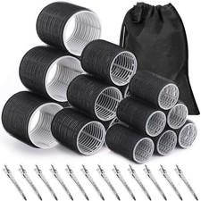 Rollers Hair Curlers 30Pcs Set with 3 Sizes 6 Large, 6 Medium, 6 Small and ...