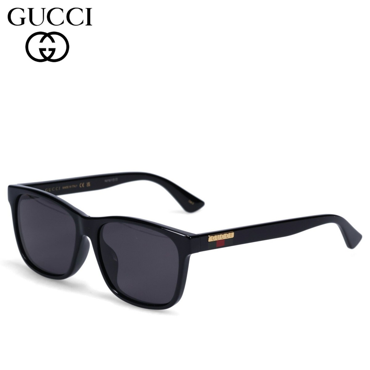 GUCCI Sunglasses Men's Women's Asian Fit UV Protection Black