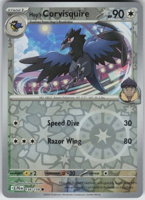 Hop's Corvisquire 134/159 Reverse Holo Common SV09: Journey Together NM