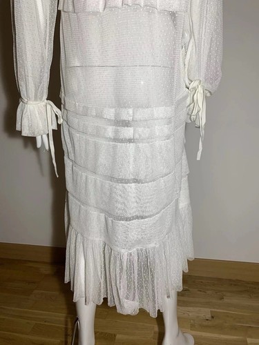 Lee Mathews White Molly Tulle Dress Size 1 XS-S RRP £950 NEW - Picture 7 of 12