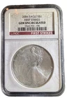 UNITED STATES 2006 AMERICAN SILVER EAGLE First Strikes  NGC GEM UNCIRCULATED