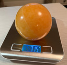 250mm 1.5 lb 715g Orange Calcite Sphere Ball Polished Mineral Specimen — photo 1