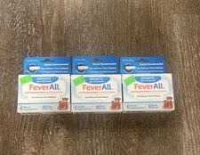 3 Pack FeverAll Infants' Acetaminophen Suppositories Pain & Fever Relief 6 Ct ea