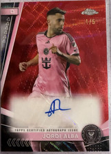 2024 Topps Chrome Sapphire MLS Autograph Red 1/5 Jordi Alba Inter Miami SA-JA