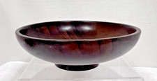MCM Hand Turned Wood Serving Bowl 7" W x 2 3/4" T Excellent Shape