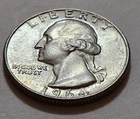 1964-D Washington Quarter • AU Slider Look 90% Silver • Strong Detail NMM  X43