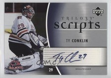 2006-07 Upper Deck Trilogy Scripts Ty Conklin #TS-TC Auto t3w