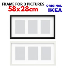 IKEA Black & White Photo Frame for 3 Pictures Modern Wall Decor Gallery Frame UK