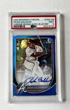 2025 Bowman Chrome Drake Baldwin Auto Rookie Blue Refractor /150 PSA 9 Mint RC