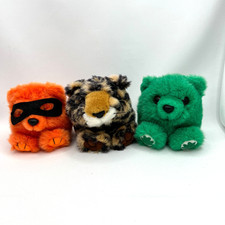 Swibco Puffkins Trick Patrick  Lenny Plush Beanies 4  Tall Lot of 3