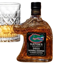  2025 National Champion Bottle2 Alligator NCAA National Champion Whiskey Bottle